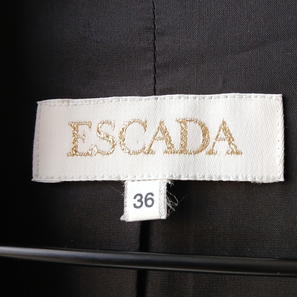 Escada Strong Shoulder Stretch Wool Jacket Women's 36/6 - Picture 4 of 6